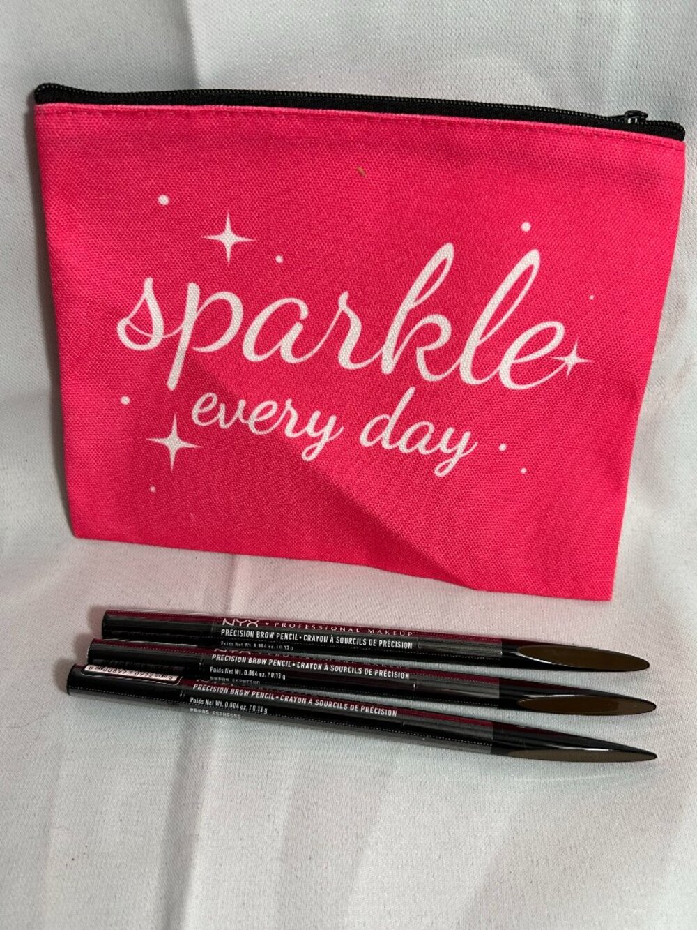 Lot/3 NYX Precision Brow Pencils ESPRESSO 05 + Makeup Pouch!